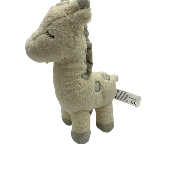 Kelly Toys Cream And Gray 14” Giraffe Plush With Rattle Baby Toy - Picture 1 of 7